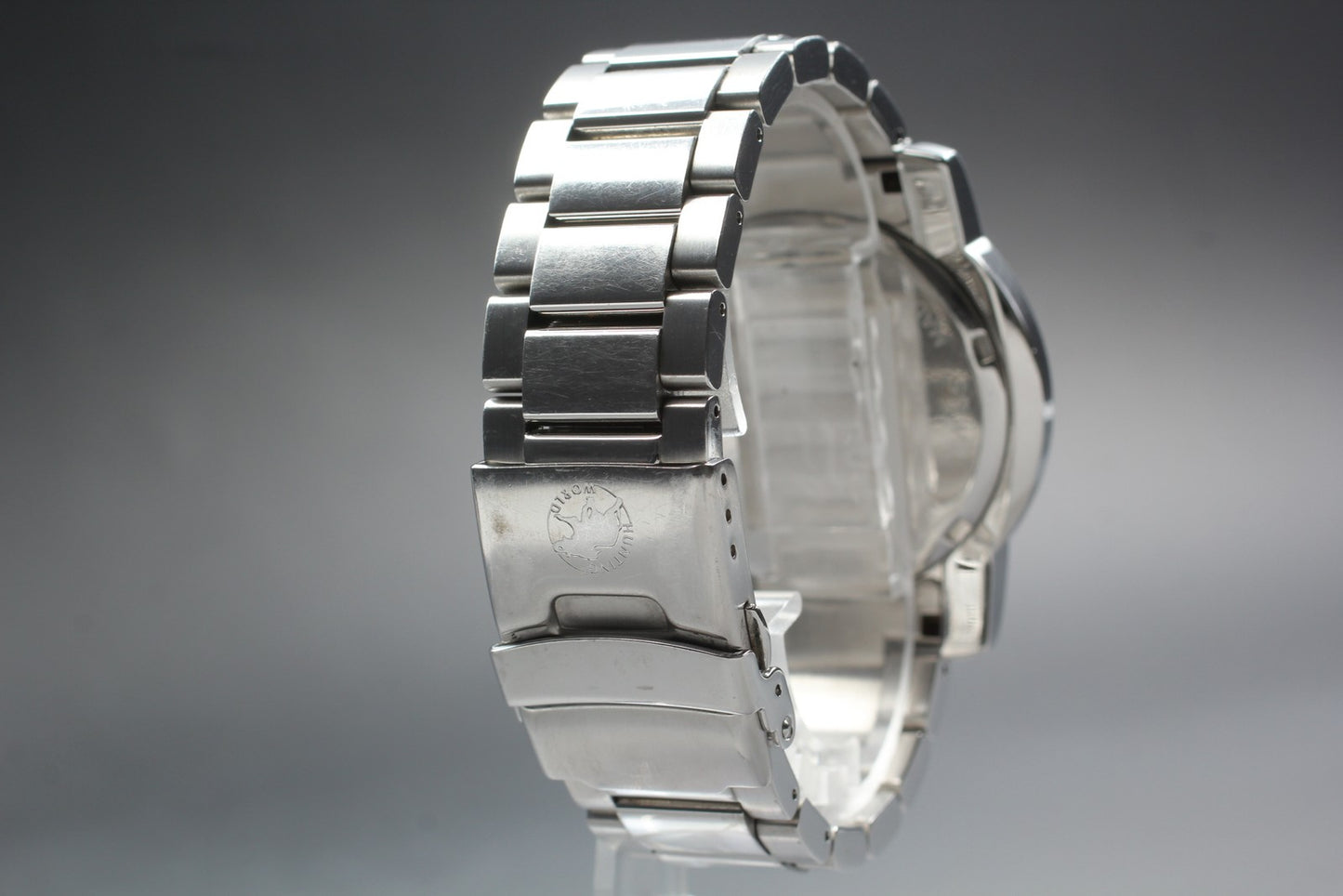 New Battery [Near MINT] Hunting World HW-904 Black Dial 44mm Quartz Men's Watch