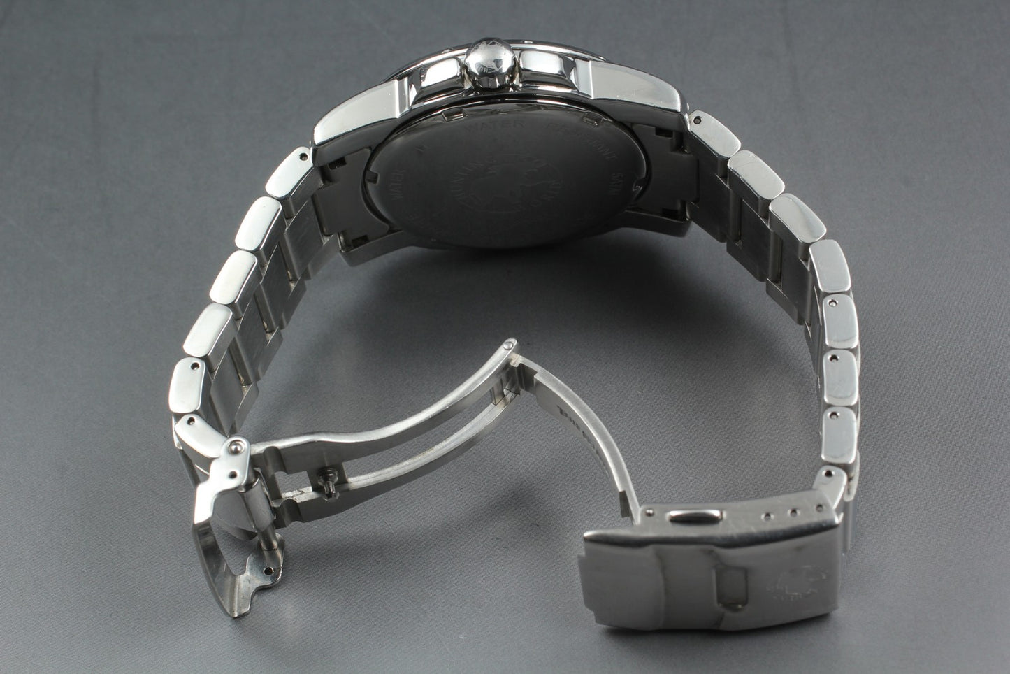New Battery [Near MINT] Hunting World HW-904 Black Dial 44mm Quartz Men's Watch