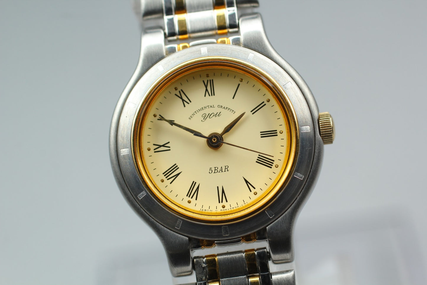 Near MINT w/ Tag* ORIENT D8512T70-L74 Two-tone 23mm Quartz Ladies Watch JAPAN