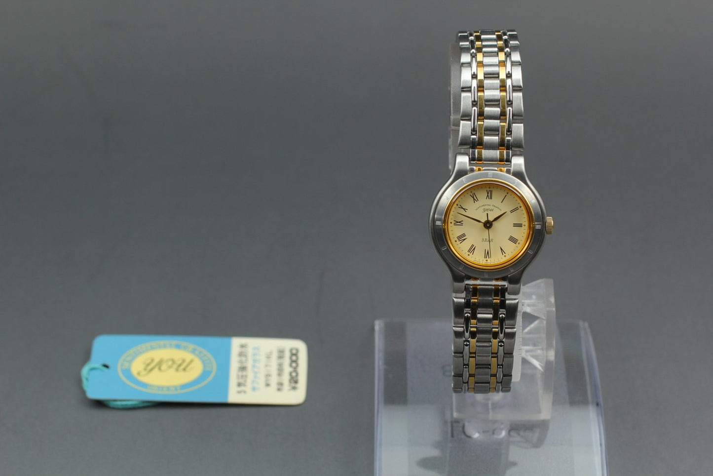Near MINT w/ Tag* ORIENT D8512T70-L74 Two-tone 23mm Quartz Ladies Watch JAPAN