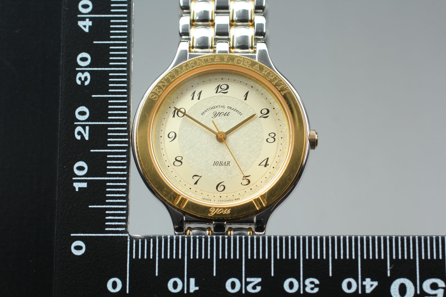 Nos [N MINT / Tag] ORIENT You C752H5-00 Gold Two-tone Qz 32mm Men's Watch 20.5cm