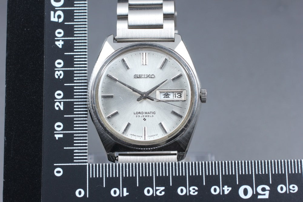 SEIKO Lord Matic 5606-7000 Silver Auto 35mm Men's Watch 1968