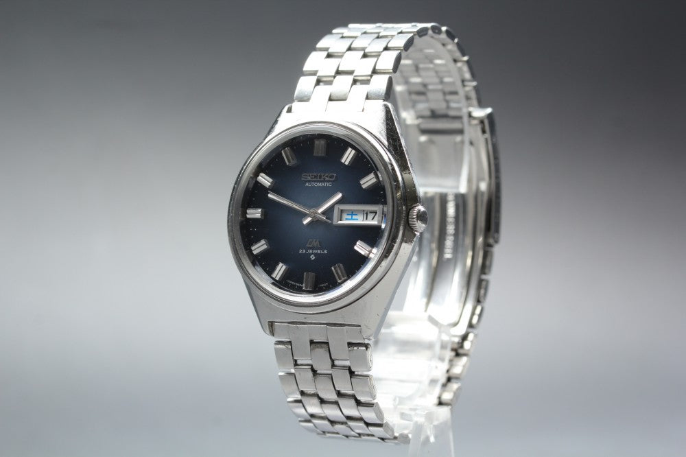 Near MINT SEIKO Lord Matic 5606-7260 Blue Auto 36mm Men's Watch 1970