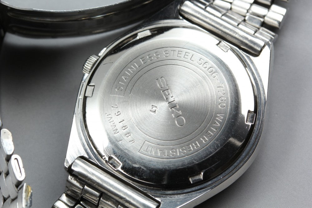 Near MINT SEIKO Lord Matic 5606-7260 Blue Auto 36mm Men's Watch 1970