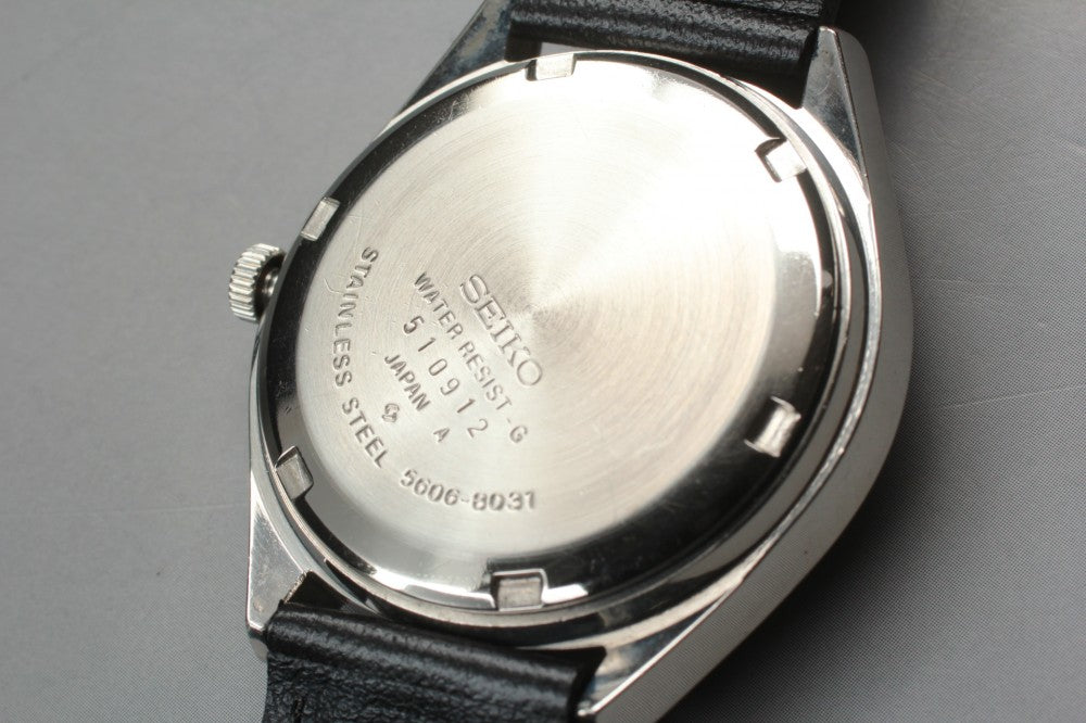 Near MINT SEIKO Lord Matic 5606-8031 White Auto 37mm Men's Watch 1975