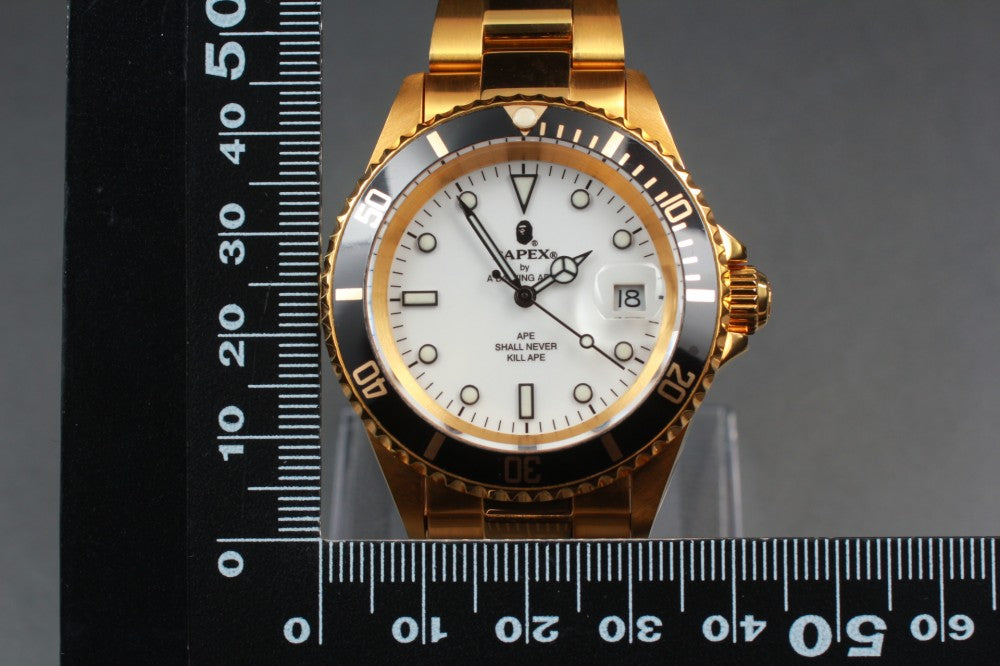 Near MINT A BATHING APE Bapex T001 White Auto 41mm Men's Watch