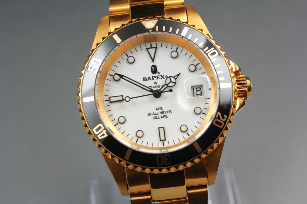 Near MINT A BATHING APE Bapex T001 White Auto 41mm Men's Watch