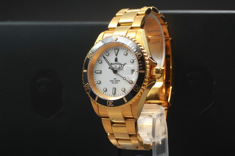 Near MINT A BATHING APE Bapex T001 White Auto 41mm Men's Watch