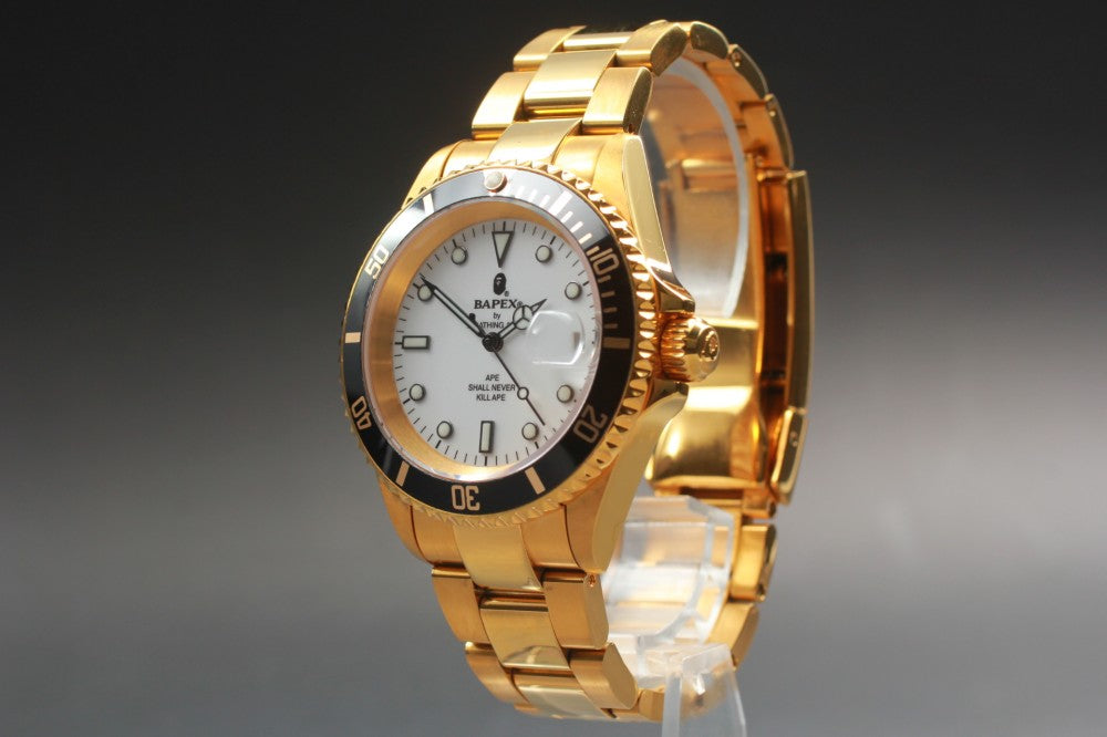 Near MINT A BATHING APE Bapex T001 White Auto 41mm Men's Watch