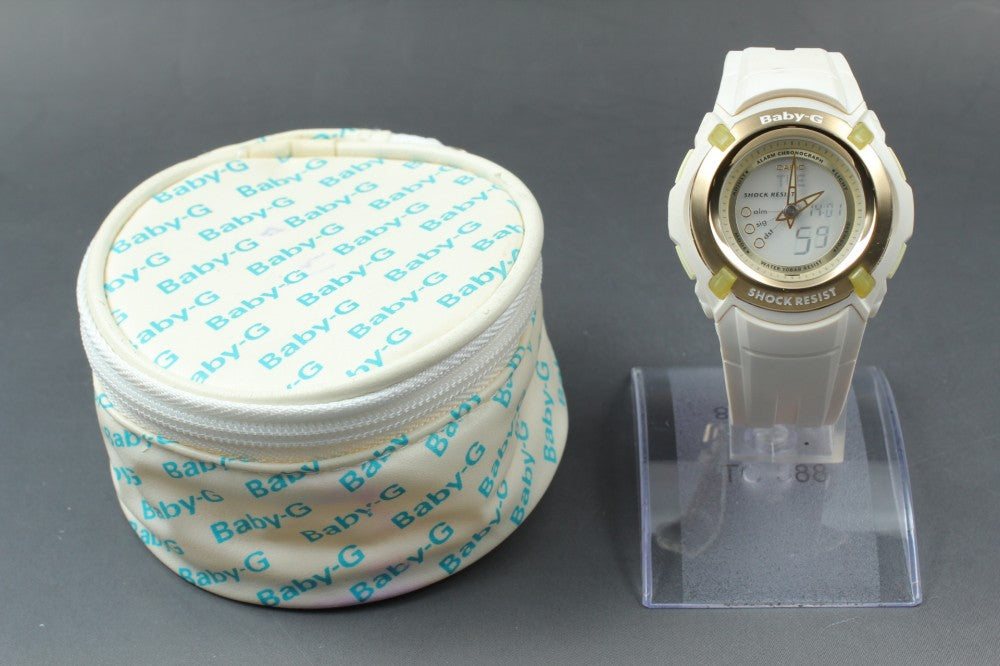 MINT CASIO Baby-G BG-70LV White Quartz 40mm Ladies Watch