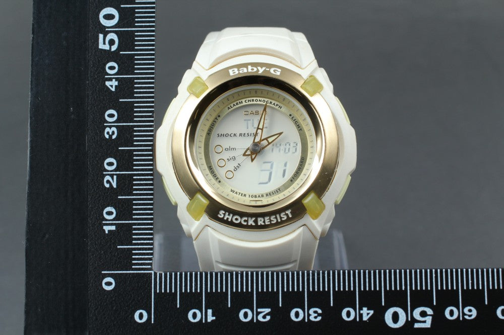 MINT CASIO Baby-G BG-70LV White Quartz 40mm Ladies Watch