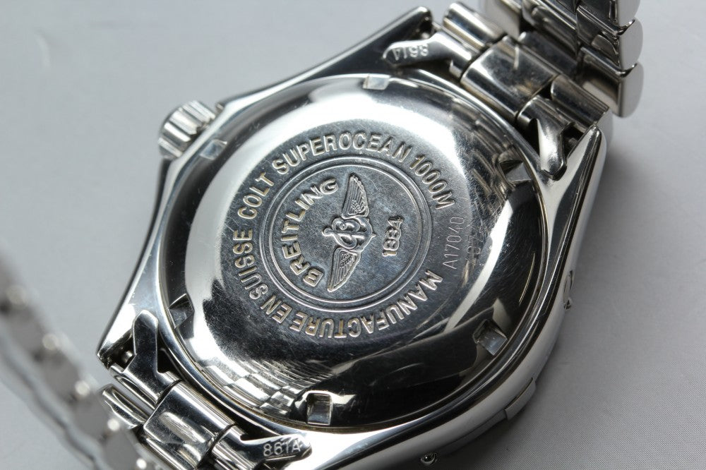 Near MINT BREITLING Superocean A17040 Blue Auto 42mm Men's Watch