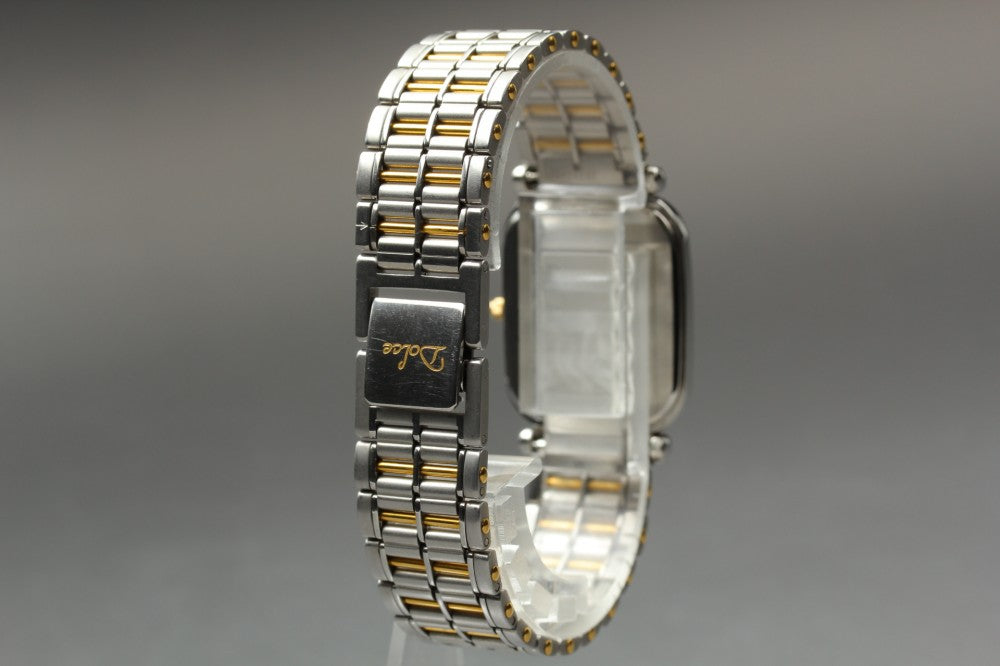 Near MINT SEIKO Dolce 9530-5050 White Quartz 25mm Men's Watch