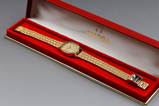 Near MINT OMEGA Geneve 511.0509 Cal.625 Gold Manual 21.4mm Ladies Watch 1975