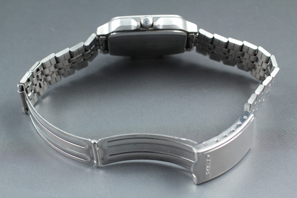 SEIKO Silver Wave H557-5270 Black Quartz 32mm Men's Watch 1982