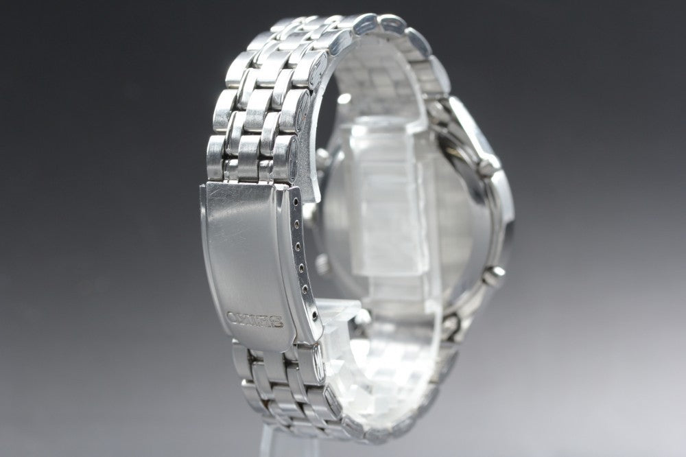 Near MINT SEIKO Chronograph 7T32-7C60 Date Alarm Quartz 39mm Men's Watch 1996