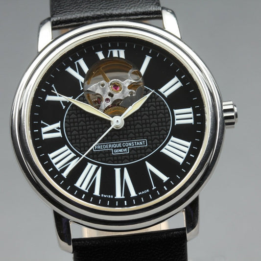 Near Mint Fredrique Constant Heartbeat FC-303/310X3P5/6 Black Auto 38.2mm Men's Watch