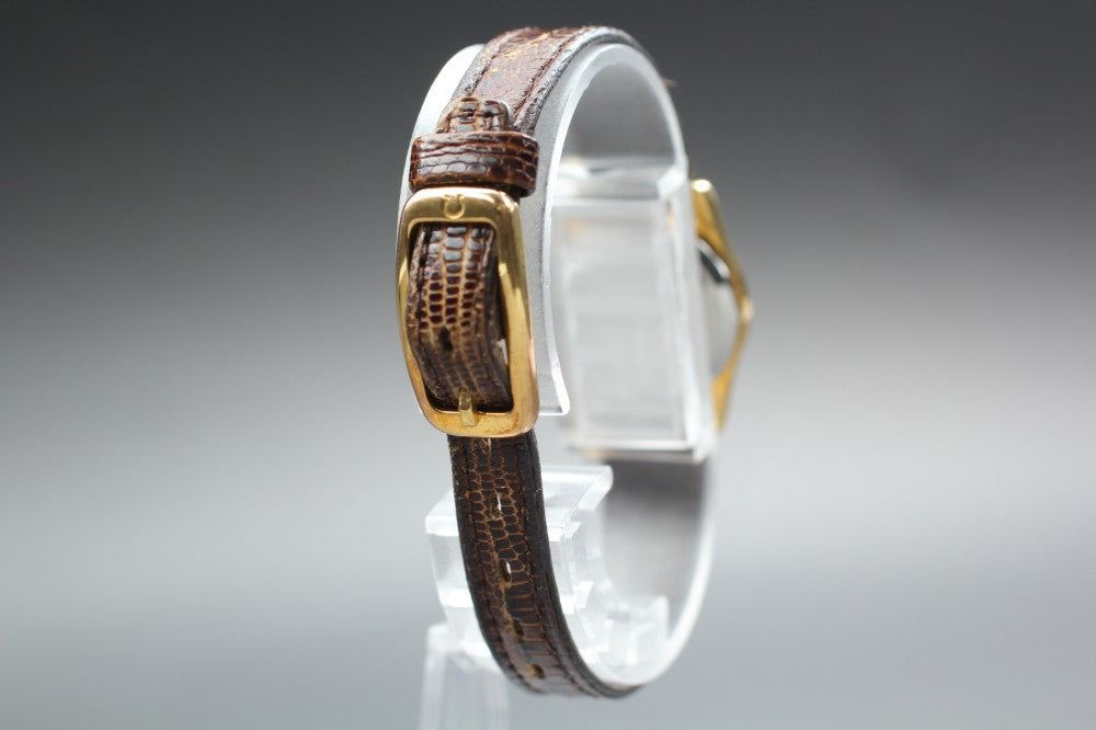 Near MINT OMEGA De Ville 591.0160 Cal.1387 Gold Quartz 20mm Ladies Watch