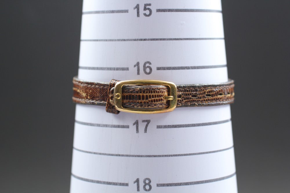 Near MINT OMEGA De Ville 591.0160 Cal.1387 Gold Quartz 20mm Ladies Watch