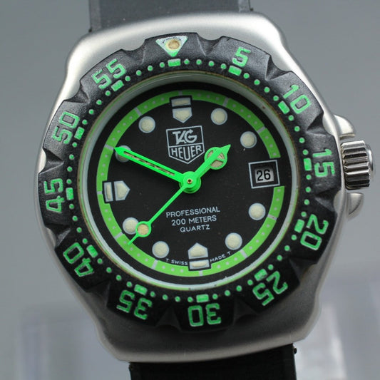 Near MINT TAG Heuer Formula 1 375.508 Black Quartz 28.9mm Ladies Watch