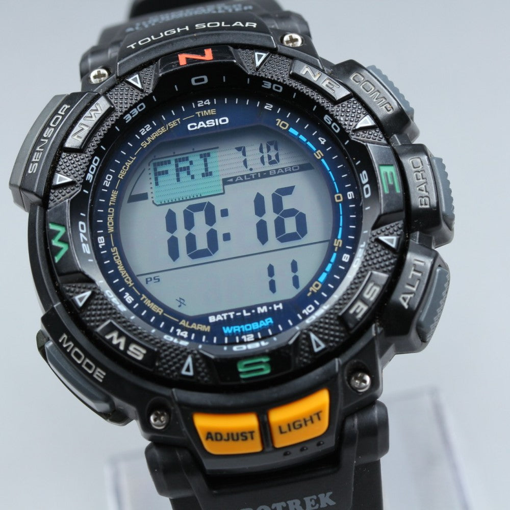Near MINT CASIO Pro Trek PRG-240 Digital Solar Quartz 51.4mm Men's Watch