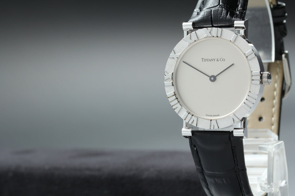 Near MINT TIFFANY&Co. Atlas M0640 Silver Quartz 31mm Men's Watch