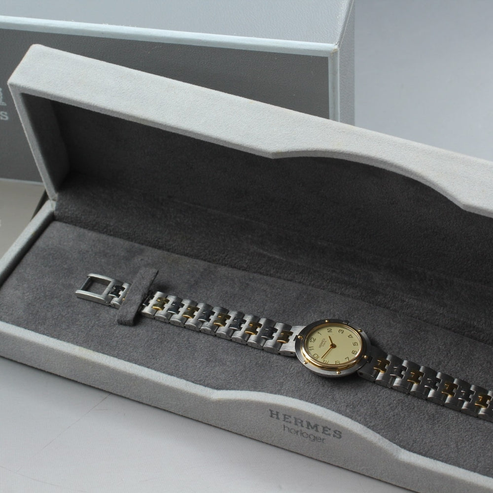 Near MINT HERMES Olympia Gold Quartz 24mm Ladies Watch