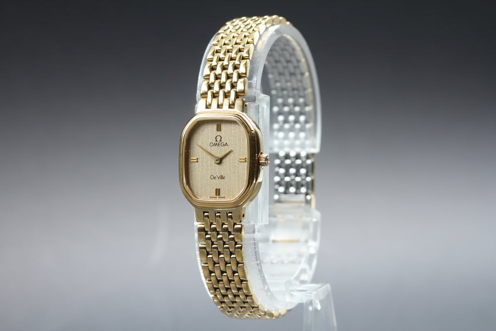 Near MINT OMEGA De Ville 795.0870 Cal.1455 Gold Quartz 17.3mm Ladies Watch – photo 4