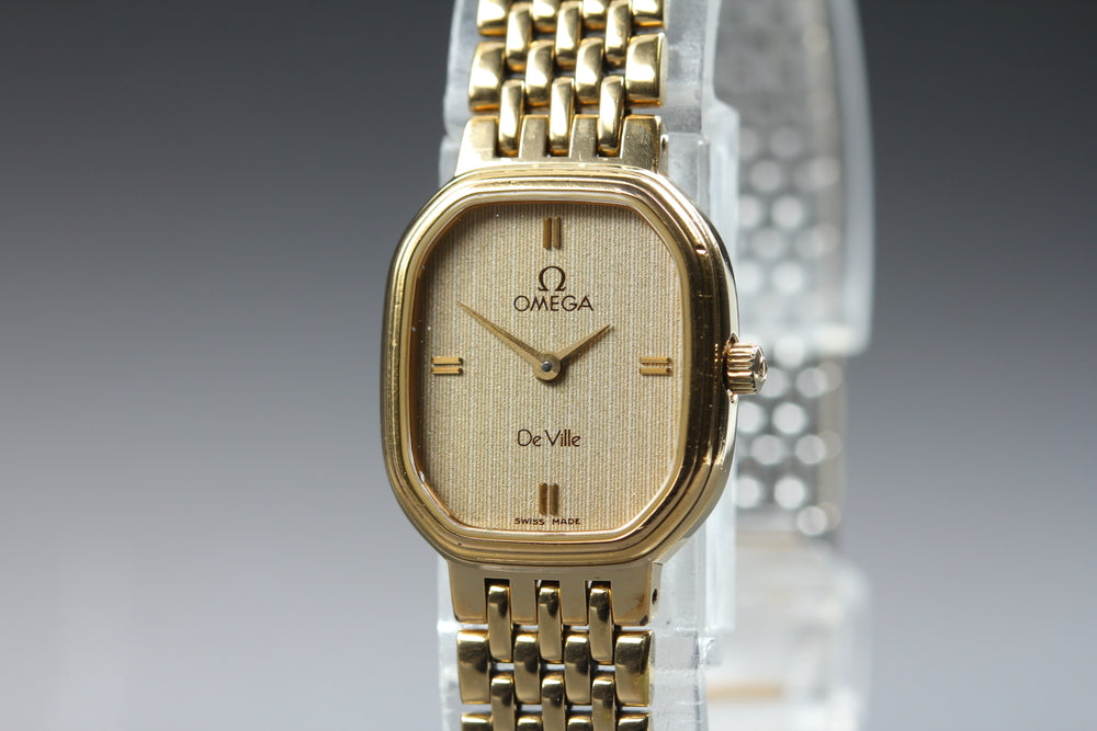 Near MINT OMEGA De Ville 795.0870 Cal.1455 Gold Quartz 17.3mm Ladies Watch – photo 5