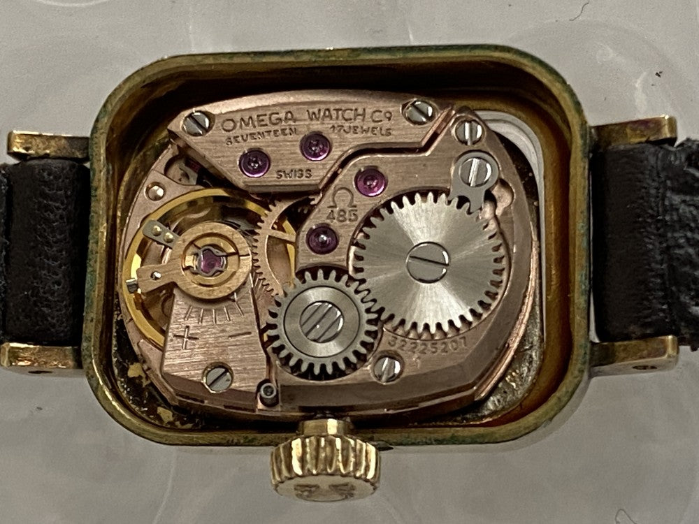 Near MINT OMEGA Geneve 511.364 Cal.485 Gold Manual 15mm Ladies Watch