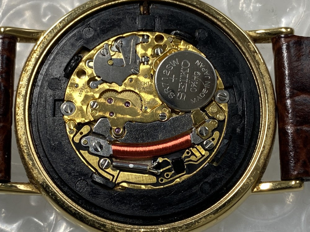 Near MINT OMEGA De Ville 195.0075.2 Gold Quartz 32.1mm Men's Watch