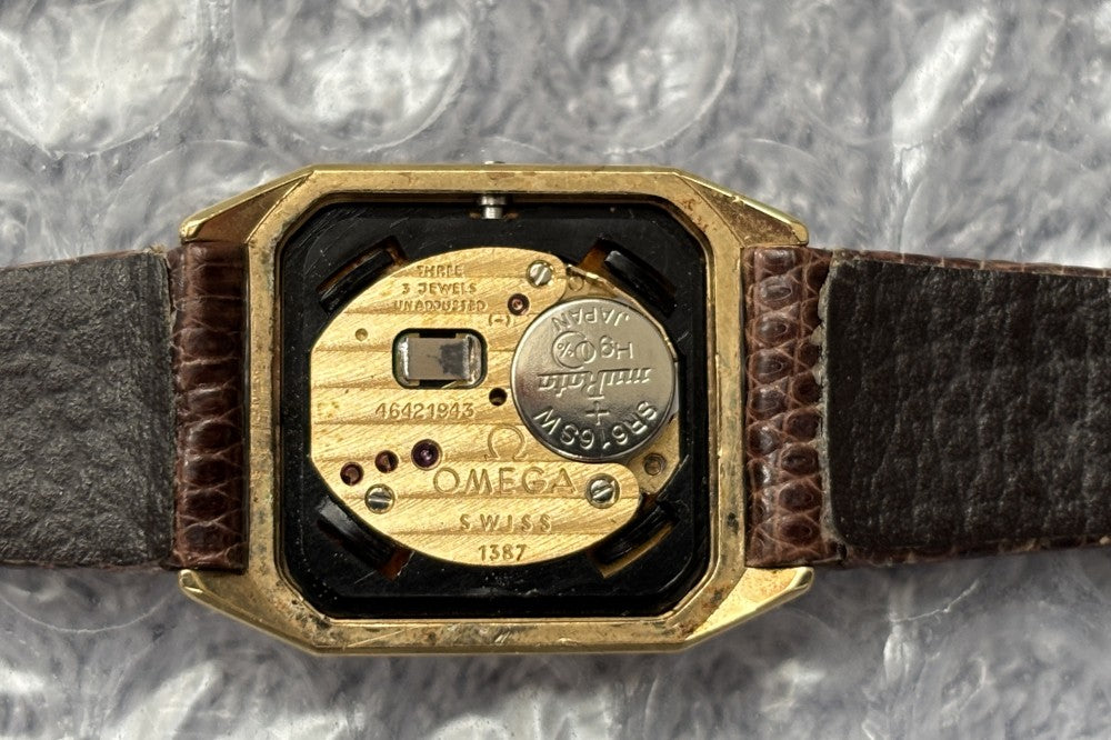OMEGA De Ville 591.0254 Cal.1387 Gold Quartz 18.1mm Ladies Watch 1984