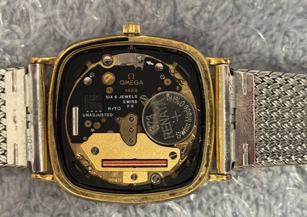 OMEGA De Ville 196.0317.1 Cal.1430 Gold Quartz 30mm Men's Watch